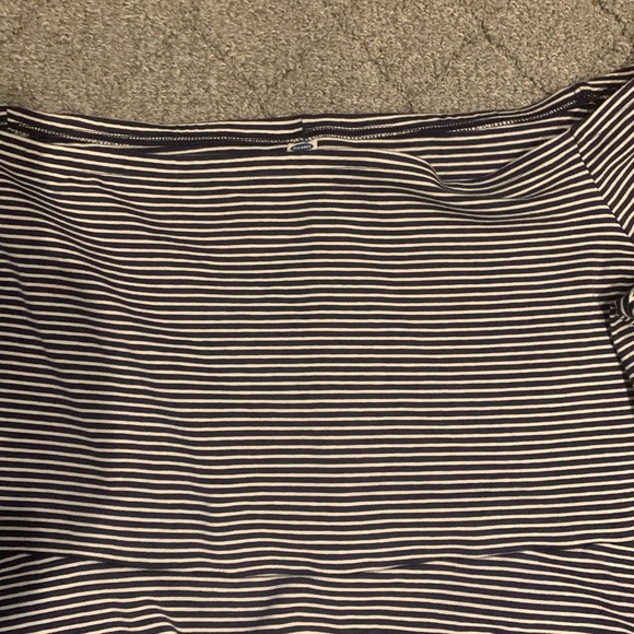 Stripped Off the Shoulder Flare Dress - Picture 4 of 4